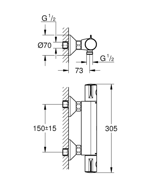 Термостат для душа Grohe Grohtherm 800 34558 000 (34558000) хром Термостат для душа Grohe Grohtherm 800 34558 000 (34558000) хром
